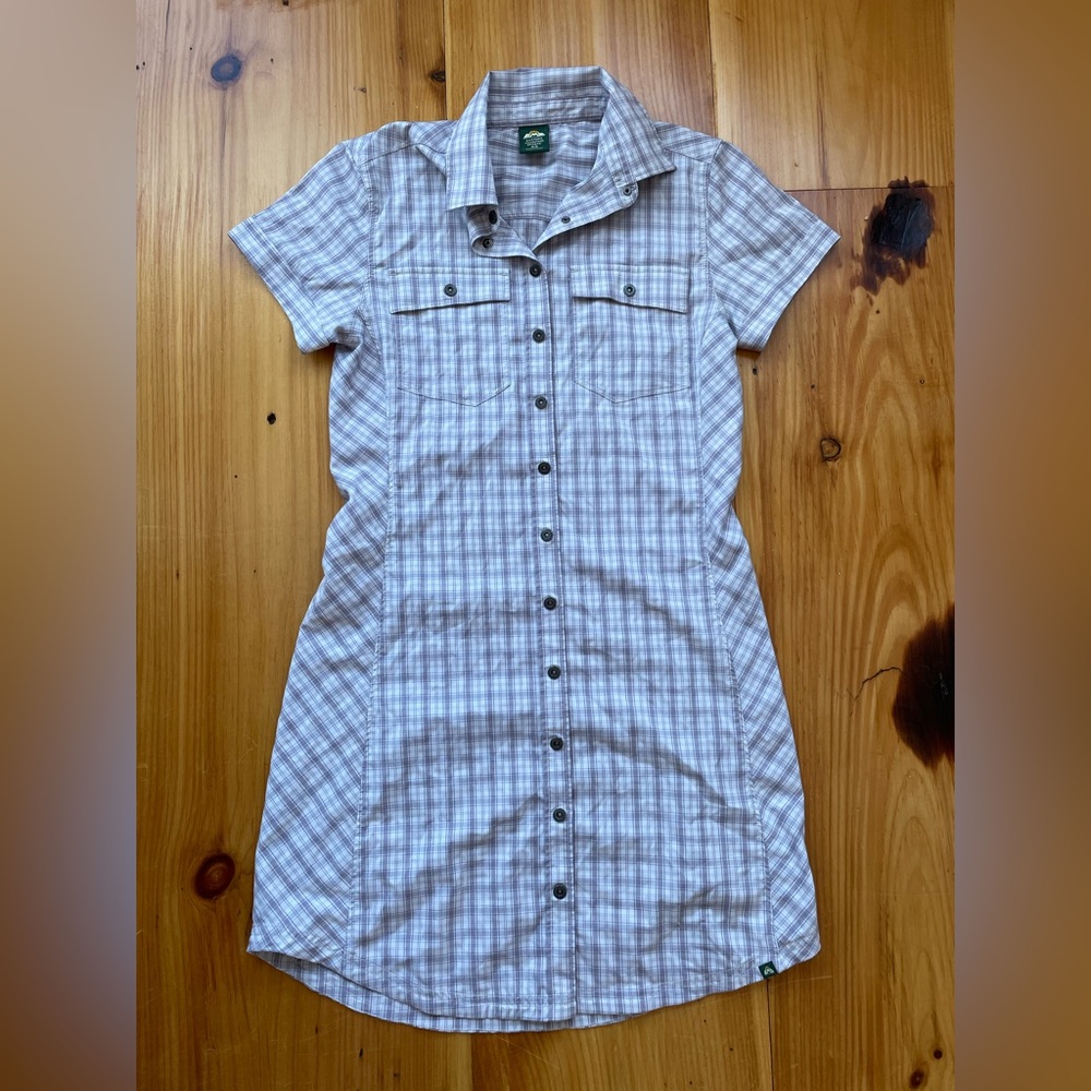 Eastern Mountain Sports - Plaid Collared button-up dress.  SIZE - xs